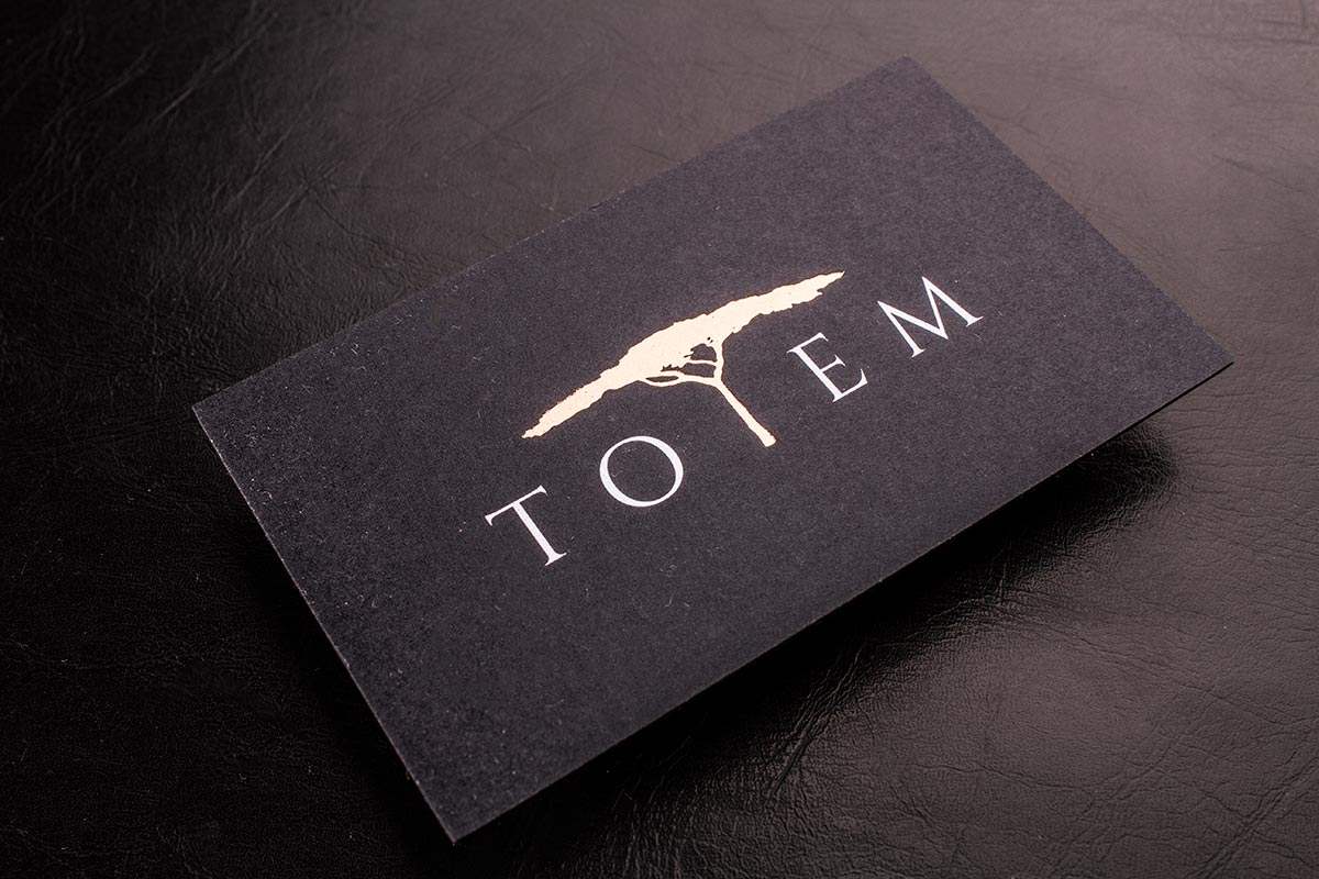 Black Business Cards with Spot UV