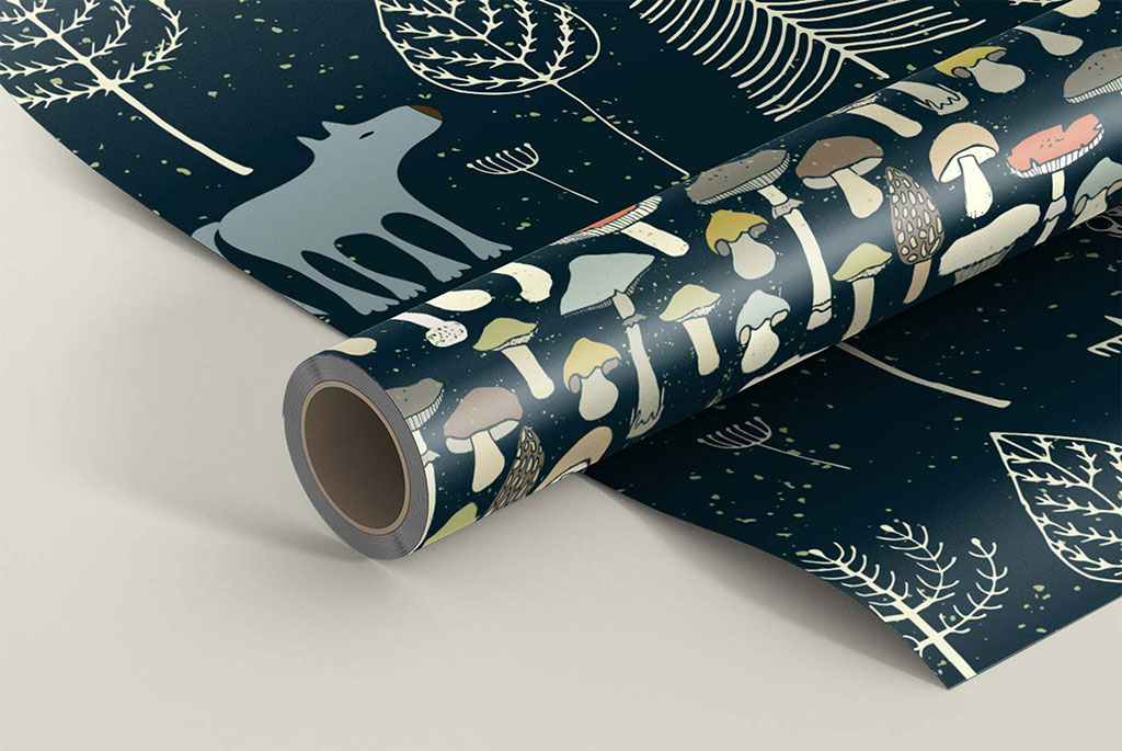 1 Set Eye-Catching Wrapping Papers Exquisite Gift Cartoon Kraft