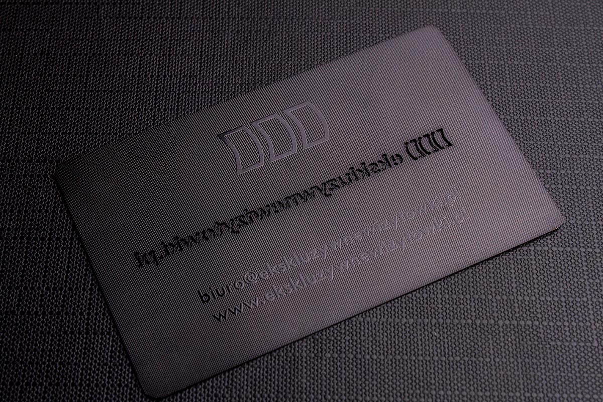 Luxury Black Metal Business Card | Luxury Printing