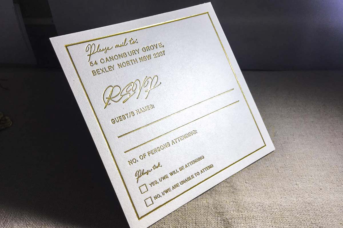 RSVP Cards | Printed by Luxury Printing