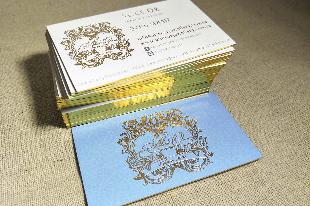 Edge Painted Business Cards | Printed by Luxury Printing